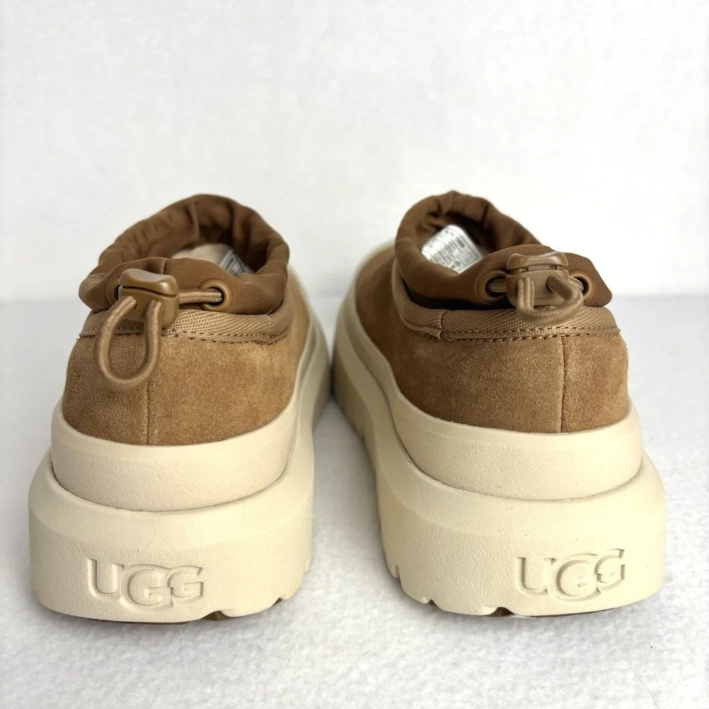 UGG Tasman Weather Hybrid Waterproof Brown UGGPLUSH Platform Men's 4 Women's 6